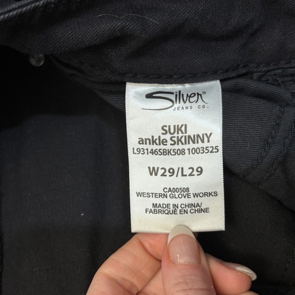Silver Jeans Black Skinny Jeans with Matte Finish - Picture 4 of 4